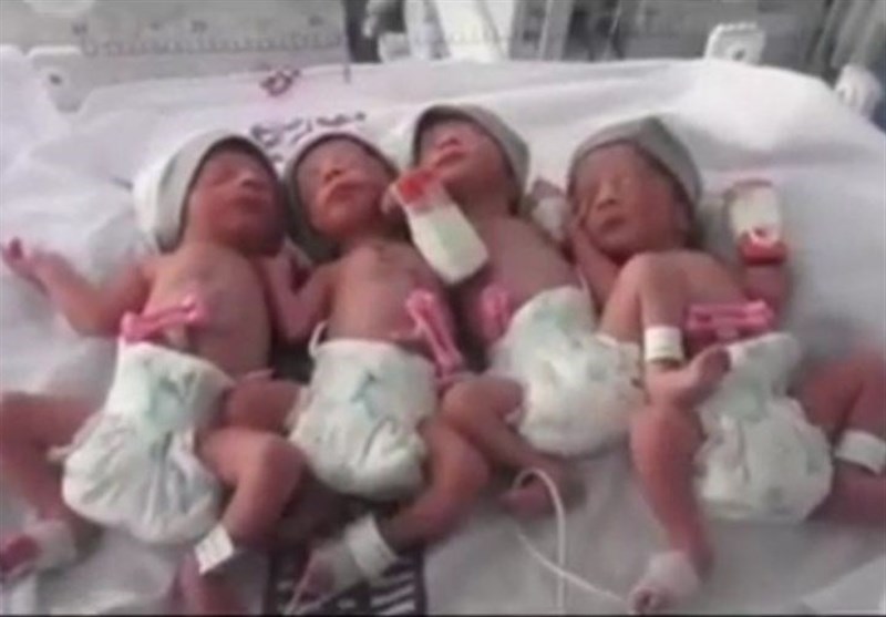 نوزادان چهارقلو در گناباد متولد شدند