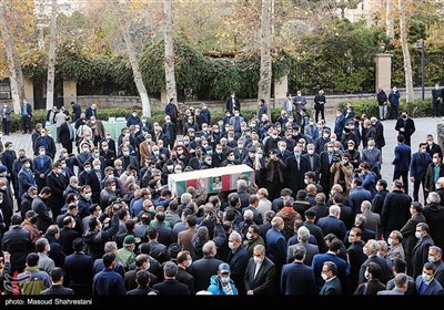 مراسم تشییع شهید حسن ایرلو سفیر ایران در یمن
