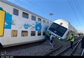 خروج قطار متروی کرج ـ تهران از ریل/ 22 نفر مصدوم شدند/ علت حادثه چه بود؟ +تصاویر