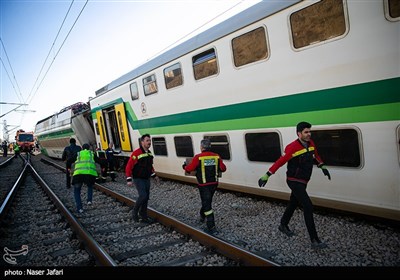 حادث اصطدام قطاري مترو بين طهران وكرج