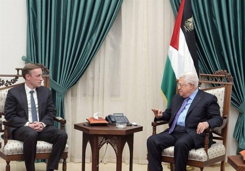 دیدار مشاور امنیت ملی آمریکا با رئیس تشکیلات خودگردان فلسطین