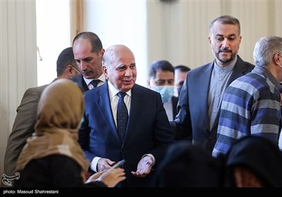 حسین امیرعبداللهیان وزیر امور خارجه ایران و فواد حسین وزیر امور خارجه عراق