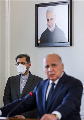  فواد حسین وزیر امور خارجه عراق در دیدار وزرای امور خارجه ایران و عراق