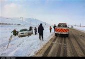بارش برف و باران در جاده‌های 20 استان