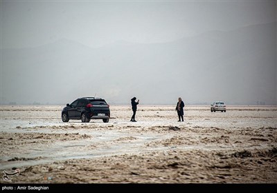 دریاچه مهارلو قبل از بارشهای اخیر 