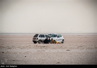 دریاچه مهارلو قبل از بارشهای اخیر 