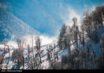 طبیعت برفی ارتفاعات روستای اولسبلنگاه - ماسال