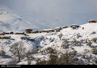 طبیعت برفی ارتفاعات روستای اولسبلنگاه - ماسال