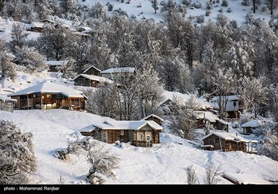 طبیعت برفی ارتفاعات روستای اولسبلنگاه - ماسال