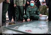 جانشین فرمانده کل سپاه به مقام شامخ شهید سلیمانی ادای احترام کرد + تصاویر