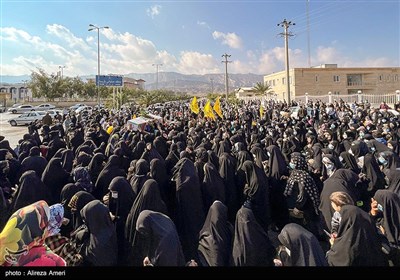 تشییع پیکر شهید گمنام در لامرد استان فارس- عکس خبری تسنیم