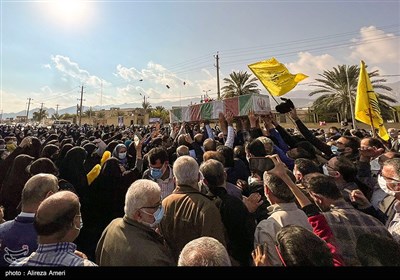 تشییع پیکر شهید گمنام در لامرد استان فارس- عکس خبری تسنیم
