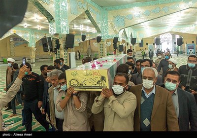 تشییع پیکر شهید گمنام در لامرد استان فارس- عکس خبری تسنیم