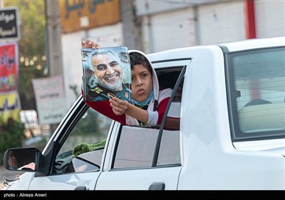 تشییع پیکر شهید گمنام در لامرد استان فارس- عکس خبری تسنیم