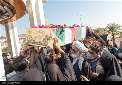تشییع پیکر شهید گمنام در لامرد استان فارس- عکس خبری تسنیم