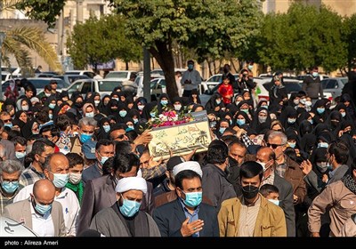 تشییع پیکر شهید گمنام در لامرد استان فارس- عکس خبری تسنیم