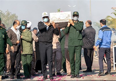 تشییع پیکر شهید گمنام در لامرد استان فارس- عکس خبری تسنیم