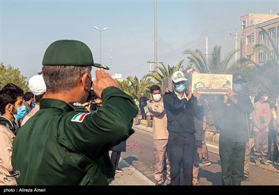 تشییع پیکر شهید گمنام در لامرد استان فارس- عکس خبری تسنیم