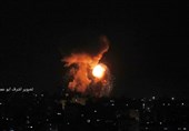 حمله هوایی و توپخانه‌ای رژیم صهیونیستی به جنوب و شمال غزه + فیلم
