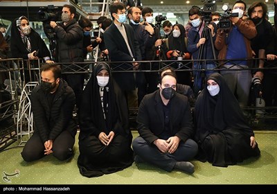 فرزندان شهید حاج قاسم سلیمانی در مراسم دومین سالگرد شهادت سردار سلیمانی در مصلی تهران