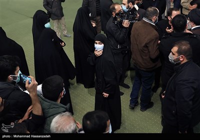  زینب سلیمانی در مراسم دومین سالگرد شهادت سردار سلیمانی در مصلی تهران