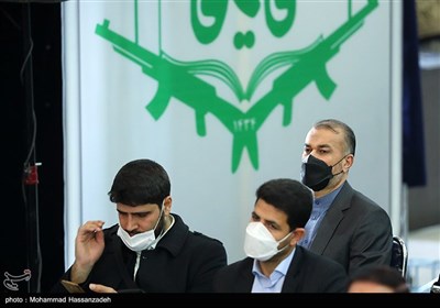 امیر عبداللهیان وزیر امور خارجه در مراسم دومین سالگرد شهادت سردار سلیمانی در مصلی تهران