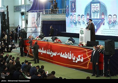 سید ابراهیم رئیسی رئیس جمهور در مراسم دومین سالگرد شهادت سردار سلیمانی در مصلی تهران