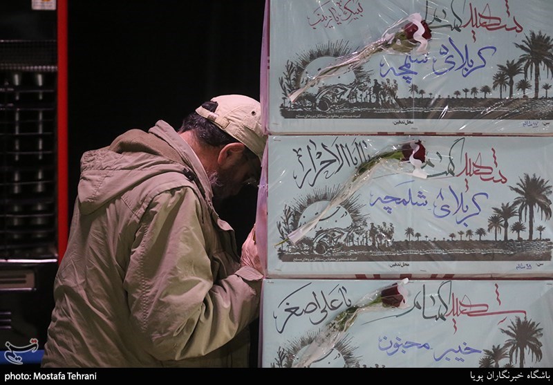 سردار باقرزاده در مراسم وداع با 150شهید تازه تفحص شده