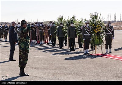 مراسم استقبال از چهارشهید گمنام در فرودگاه ارومیه