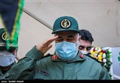 حضور سردار حسین سلامی فرمانده سپاه پاسداران انقلاب اسلامی در  گلزار شهدای کرمان