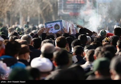 مراسم تشییع پیکر شهدای گمنام دفاع مقدس - قزوین 
