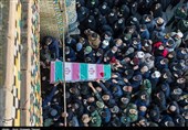 پیکر مطهر شهید دوران دفاع مقدس در کرمانشاه تشییع شد + فیلم