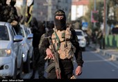 رژه گردان های القدس شاخه نظامی جنبش جهاد اسلامی در غزه