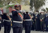 تشییع پیکر 2 شهید گمنام در بندر امام خمینی(ره)/ پیکر شهدا در کنار آب‌های ‌خلیج‌ فارس آرام گرفتند + تصاویر