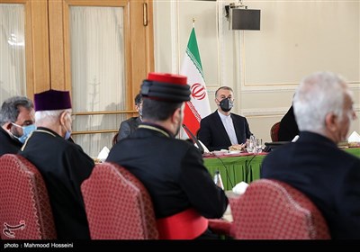 حسین امیرعبدالهیان وزیر امور خارجه در دیدار با نمایندگان اقلیت های دینی