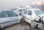 تصادف در جاده‌های لغزنده قزوین 13 کشته و مصدوم برجای گذاشت