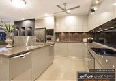 کابینت هایگلاس در آشپزخانه مدرن