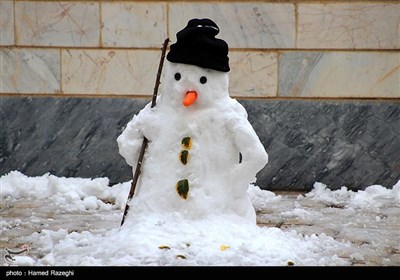 بارش برف در ابهر - زنجان
