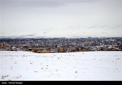 بارش برف در ابهر - زنجان