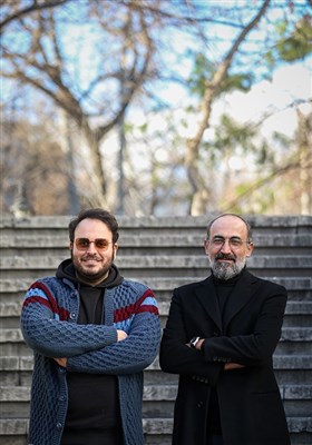 هادی حجازی فر و محمدحسین مهدویان در مراسم قرعه‌کشی چهلمین جشنواره فیلم فجر