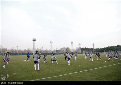 تمرین تیم ملی فوتبال پیش از دیدار با عراق