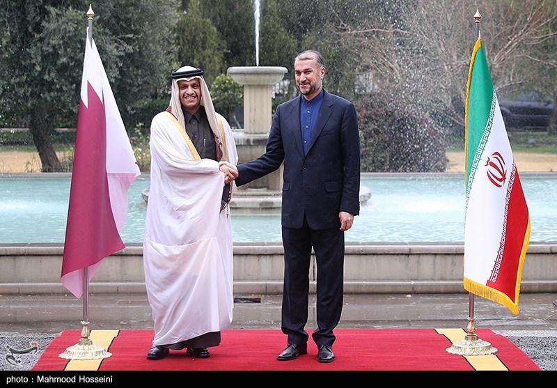 دیدار وزیر خارجه قطر با امیرعبداللهیان