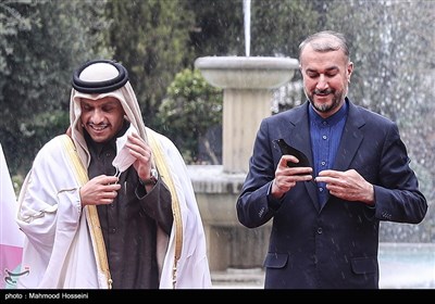 دیدار حسین امیرعبداللهیان وزیر امور خارجه ایران با محمد بن عبدالرحمن آل ثانی معاون نخست وزیر و وزیر امور خارجه قطر 