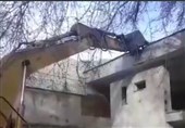 تخریب بنای وزارت نیرو در بستر رودخانه چالوس به دستور رئیس قوه قضائیه