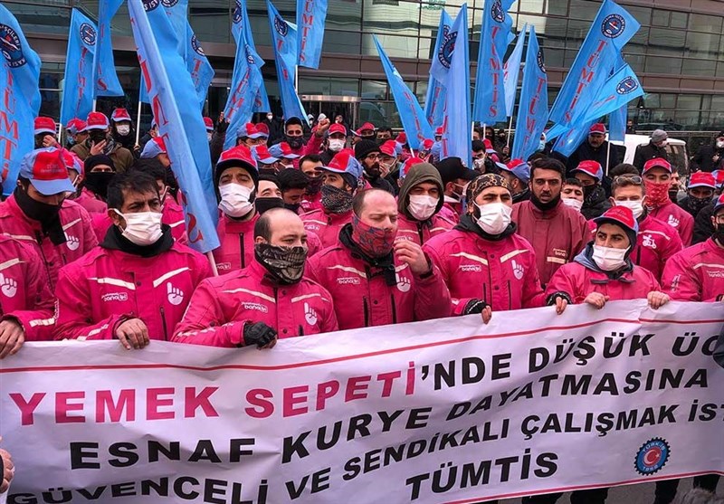 اعتراض کارگران در شهرهای مختلف ترکیه