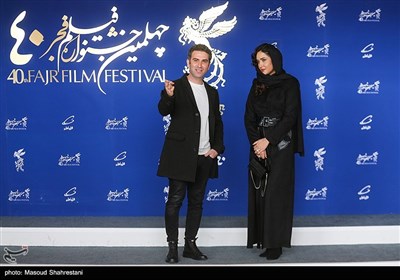 پریناز ایزدیار و هوتن شکیبا بازیگران فیلم ملاقات خصوصی در چهارمین روز از چهلمین جشنواره فیلم فجر 