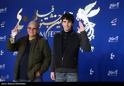 حمید شاه حاتمی و علی شاه حاتمی پیش از اکران فیلم سینمایی ماهان در چهارمین روز چهلمین جشنواره فیلم فجر