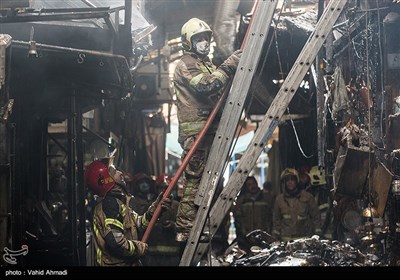 آتش‌سوزی در بازار تهران