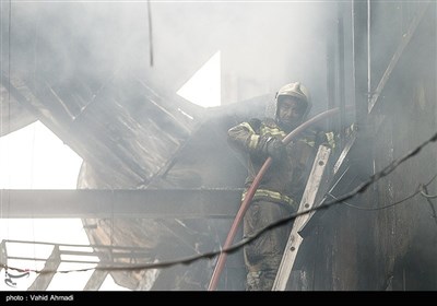 آتش‌سوزی در بازار تهران
