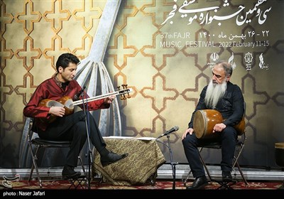 کامبیز گنجه ای و قاسم رحیم زاده در هفتمین شب جشنواره موسیقی فجر